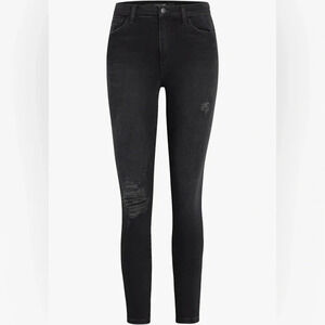 Joe’s Jeans Women’s Honey Skinny High Rise Distressed Jeans in Black Size 25